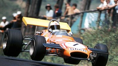Auto racing. Formula One. F1. FIA Formula One World Championship. A race car on the track at Nurburgring, a motorsports complex in Nurburg, Rhineland-Palatinate, Germany.