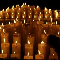 Tall votive candles