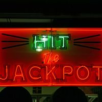 Neon gambling sign