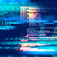 Artist's conception of computer programming