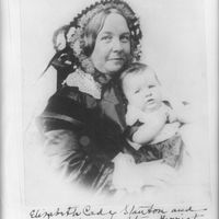 Elizabeth Cady Stanton and her daughter