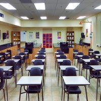 High school classroom