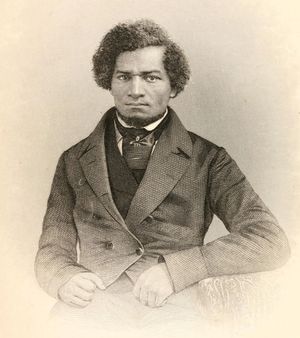 Engraving of Frederick Douglass in My Bondage and My Freedom
