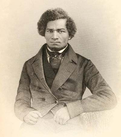 Engraving of Frederick Douglass in My Bondage and My Freedom
