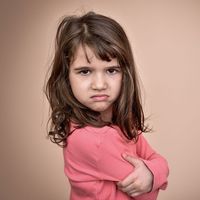 Pouting little girl