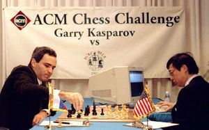 Garry Kasparov playing against Deep Blue