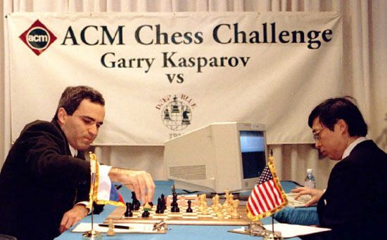 Garry Kasparov playing against Deep Blue