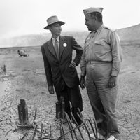 J. Robert Oppenheimer and Leslie R. Groves