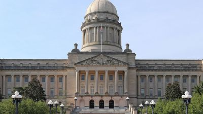 Kentucky Capitol in Frankfort; photo dated 2015. (state capitols)