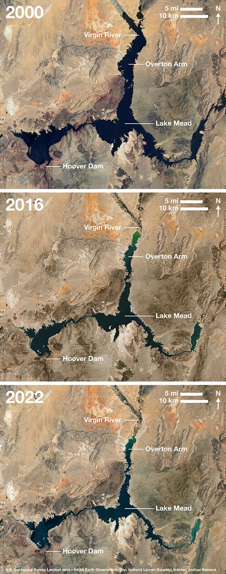 Lake Mead over time