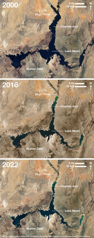 Lake Mead over time