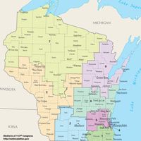 District map, Wisconsin