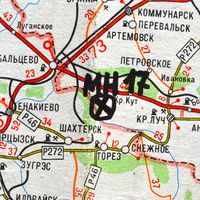 Map of flight MH-17 crash site