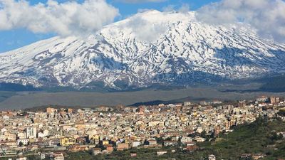 Mount Etna and Bronte, Italy