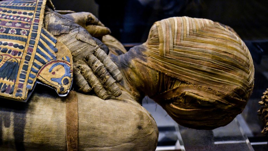 a well preserved Egyptian mummy from the Ptolemaic Period