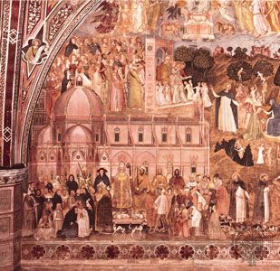 The pope as the supreme authority in Roman Catholic societal hierarchy