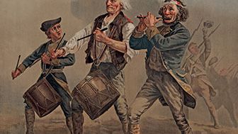 Spirit of '76 print based on painting by Archibald Willard. The painting is also known as Yankee Doodle.