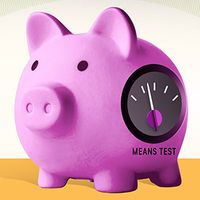 Photo illustration: Piggy bank with fuel gauge.