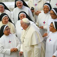 A Jesuit pope with Trinitarian nuns