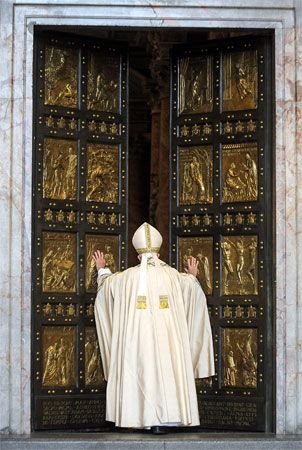 Opening the Holy Door of St. Peter's Basilica