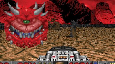 Screenshot from the electronic game Doom.
