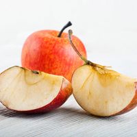 Browning apple slices