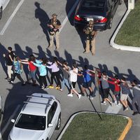 Exiting the building