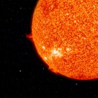 The Sun and Earth, size comparison