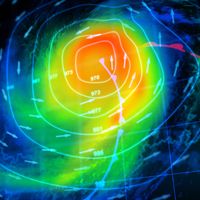Meteorological weather map