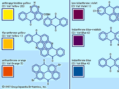 Examples of anthraquinone pigments.